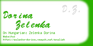 dorina zelenka business card
